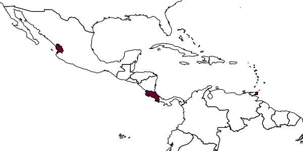 map of Encarsia nayarita     Myartseva, 2013